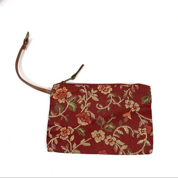 Pasttimes vintage floral fabric large tote bag w pouch - Picture 3 of 15